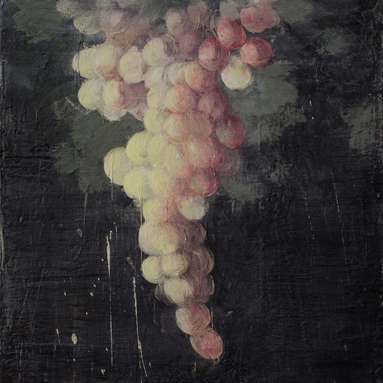 Tony Scherman: Nero's Birthday (18040), 2017, Encaustic on canvas, 28 x 24 x 2 inches