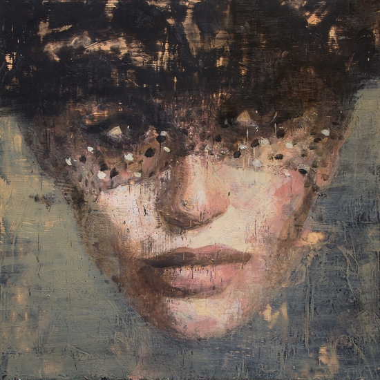Tony Scherman: Persephone, 2021, Encaustic on canvas, 72 x 72 x 1.75 inches