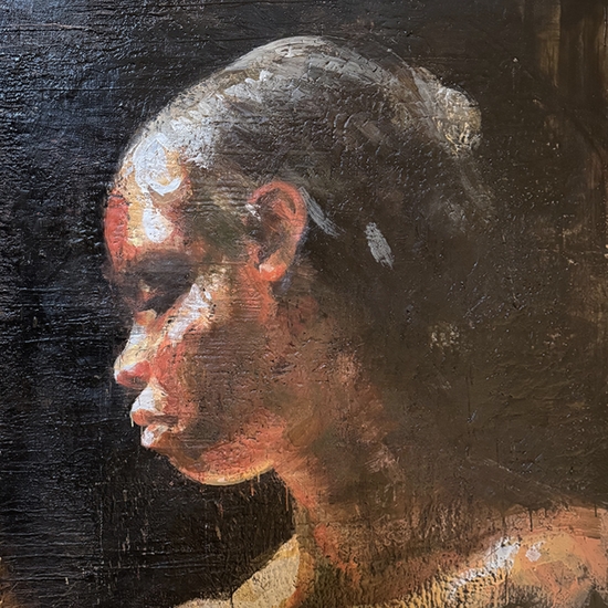 Tony Scherman, Simone as Slave, 2006-2007, Encaustic on canvas, 60 x 54 x 2 inches