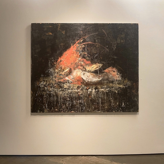 Tony Scherman: The Last Mussel (18015), 2018, Encaustic on canvas, 60 x 72 x 2 inches