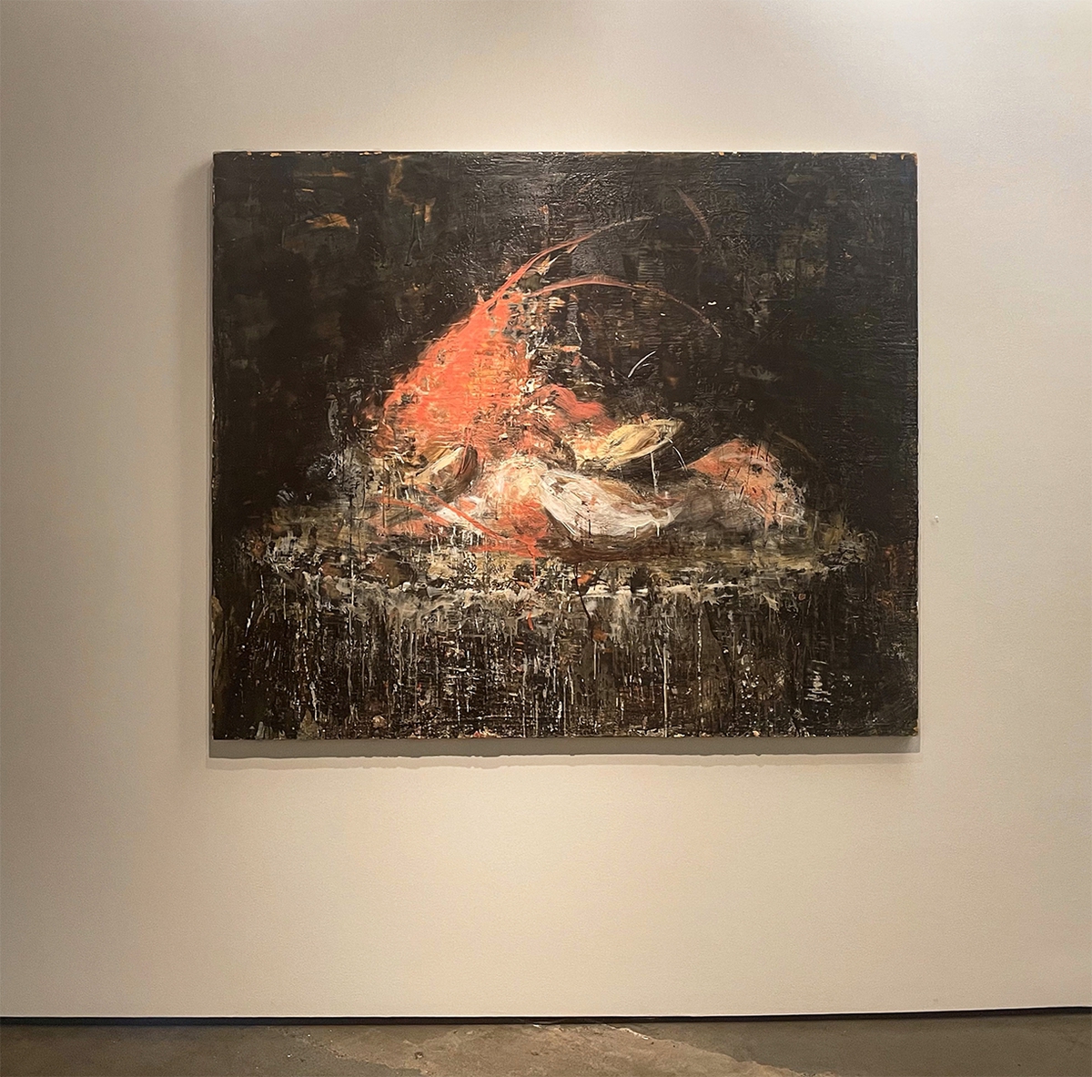 Tony Scherman: The Last Mussel (18015), 2018, Encaustic on canvas, 60 x 72 x 2 inches