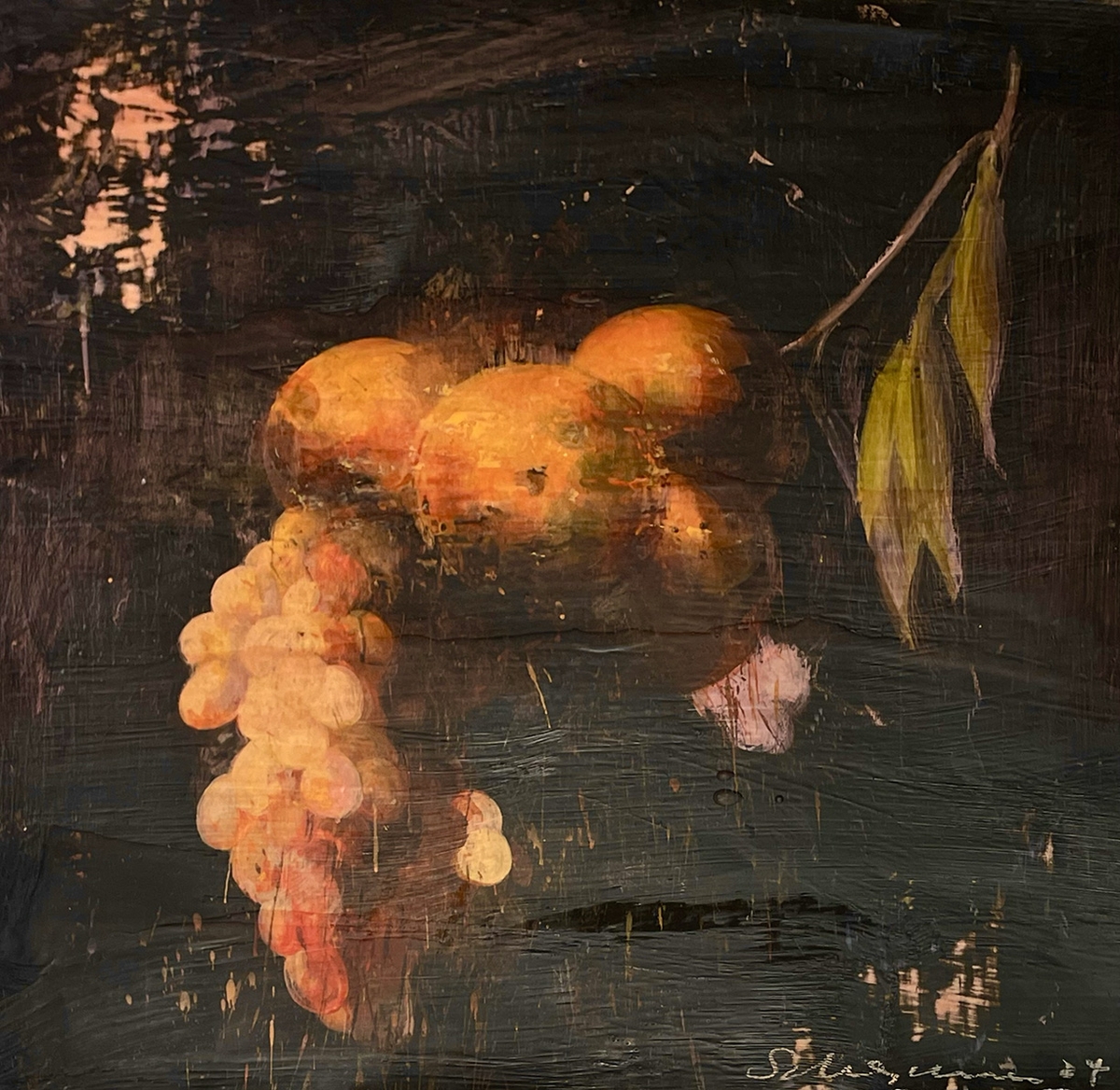 Tony Scherman, Untitled (Monotype), 2004, Encaustic monotype, 19.5 x 20.75 inches