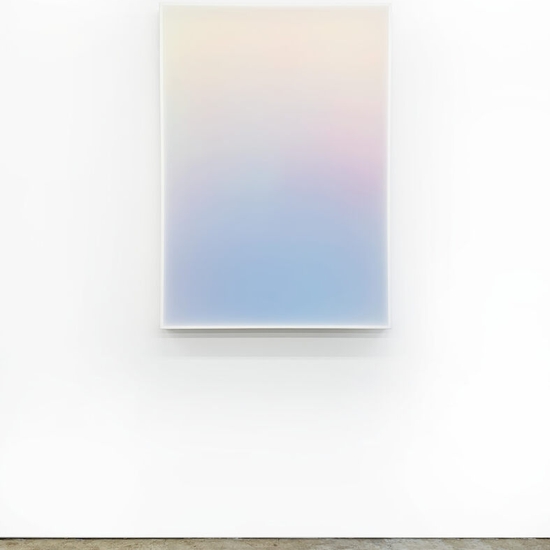 Timothy Schmitz: SUFFUSE # MM.272, 2022, Voile, inkjet emulsion transfers and polymers, 42 x 32 x 2.5 inches