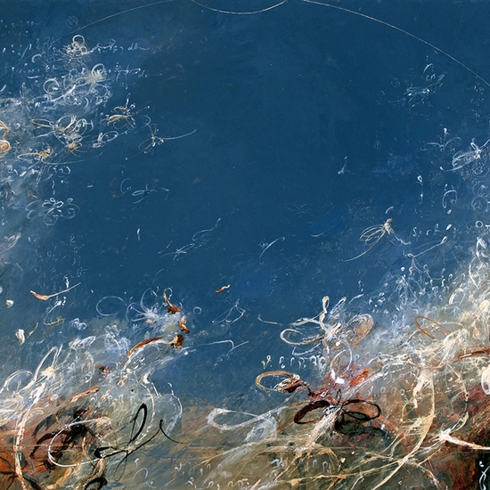 Michael Schultheis: Arcs of Vitruvian Breath, 2021, Acrylic on canvas, 30 x 48 x 2 inches
