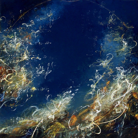 Michael Schultheis: Balance of Cycloids, Midnight, 2020, Acrylic on canvas, 24 x 24 x 2 inches