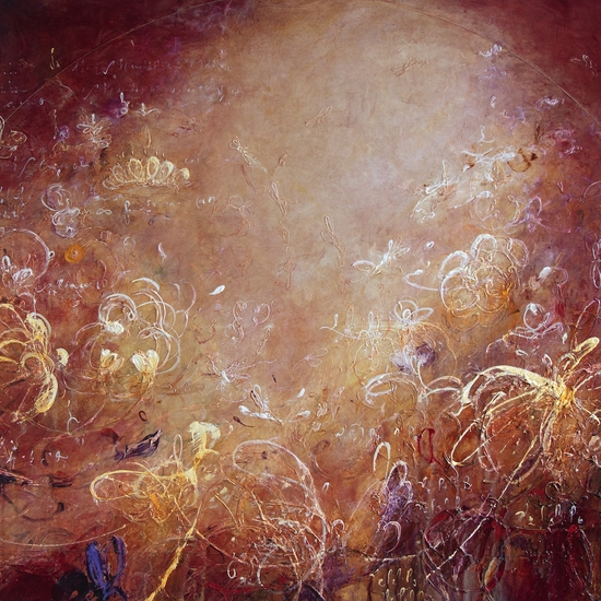 Michael Schultheis, Benediction of Orbits, 2026, Acrylic on canvas, 36 x 48 x 2 inches