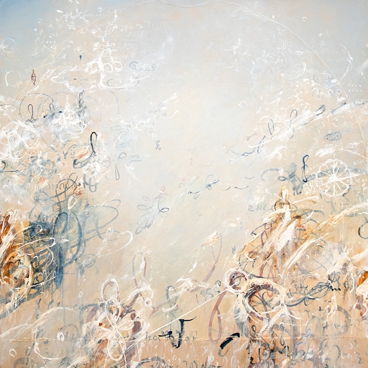 Michael Schultheis, Bouquets for Copernicus Petite, 2026, Acrylic on canvas, 36 x 36 x 2 inches