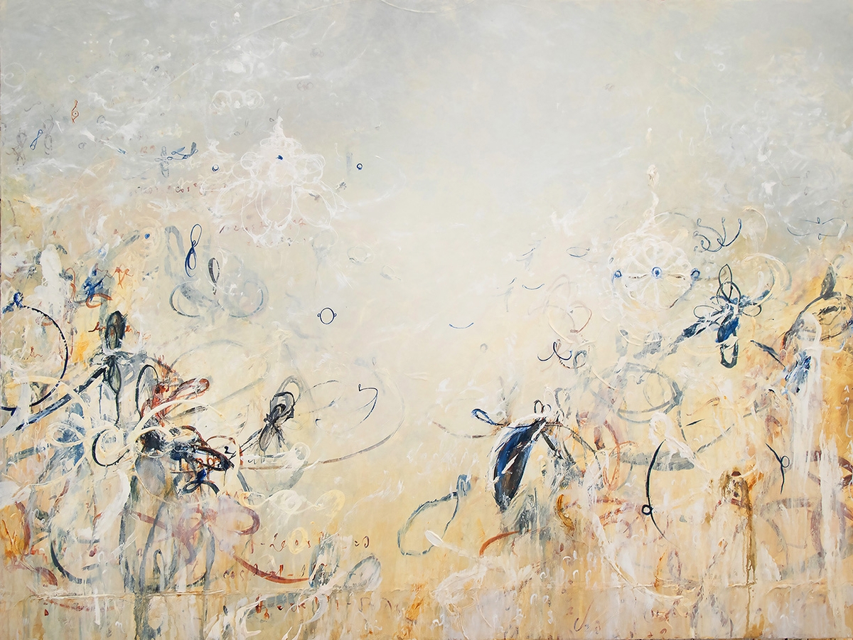 Michael Schultheis, Bouquets for Copernicus, 2026, Acrylic on canvas, 36 x 48 x 2 inches