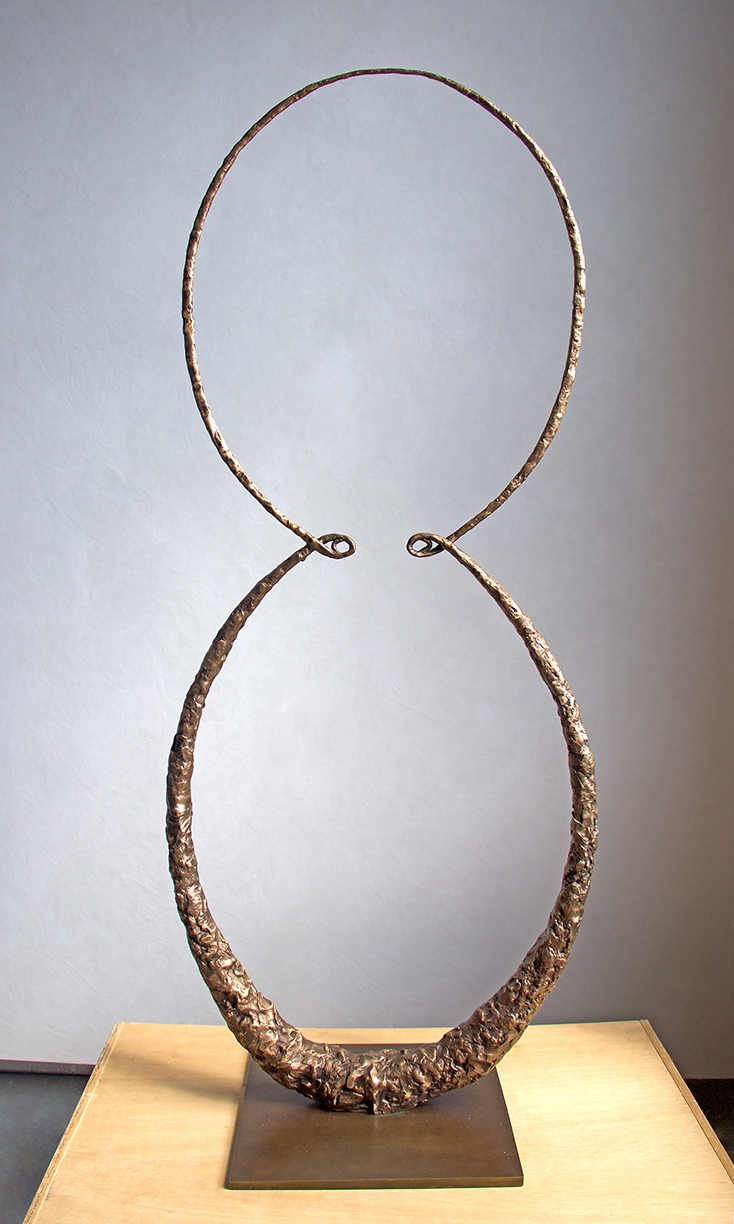 Michael Schultheis: Ceva Focus, 2022, Bronze, 48 x 19 x 3 inches, Edition of 5, Available in other sizes