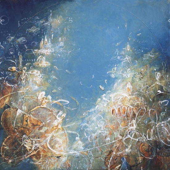 Michael Schultheis, Coherence by Night, 2026, Acrylic on canvas, 24 x 24 x 2 inches