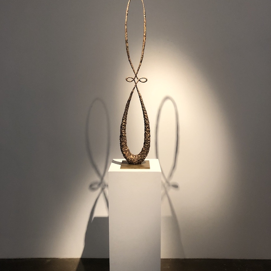 Michael Schultheis: Cycloids of Ceva Committing, 2020, Bronze, 48 x 9 x 3 inches, Also available in other sizes