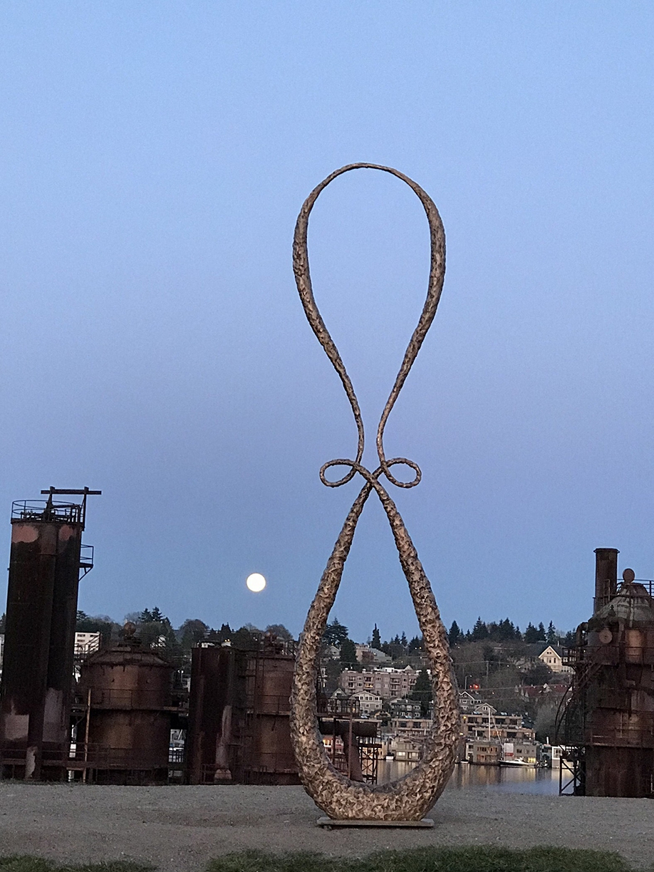 Michael Schultheis: Cycloids of Ceva Inspiring, 2020, Bronze, Edition of 3, 96 x 18 x 6 inches