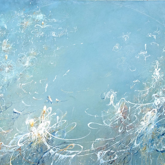 Michael Schultheis: Fibonacci Clusters of Love, 2024, Acrylic on canvas, 36 x 60 x 2 inches