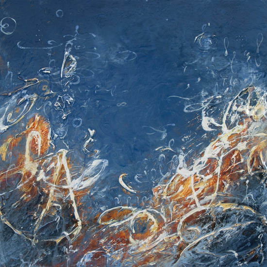 Michael Schultheis, Fibonacci Predella I, Acrylic on Panel, 12 x 12 inches