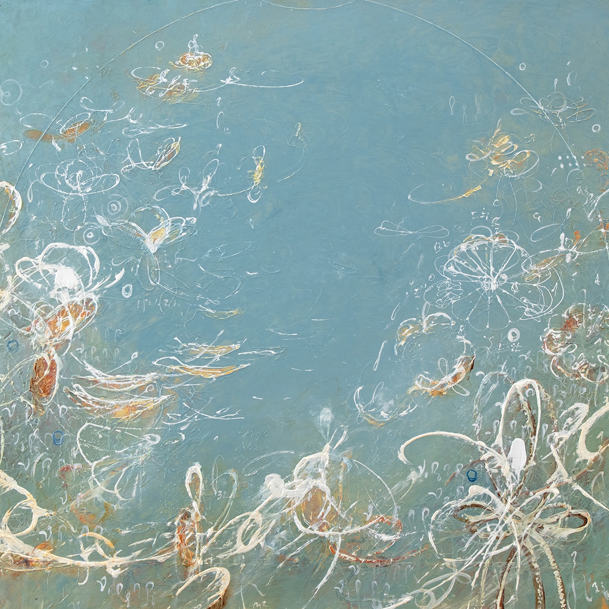 Michael Schultheis: Four Seasons of Fibonacci (Spring), 2024, Acrylic on canvas, 24 x 24 x 2 inches