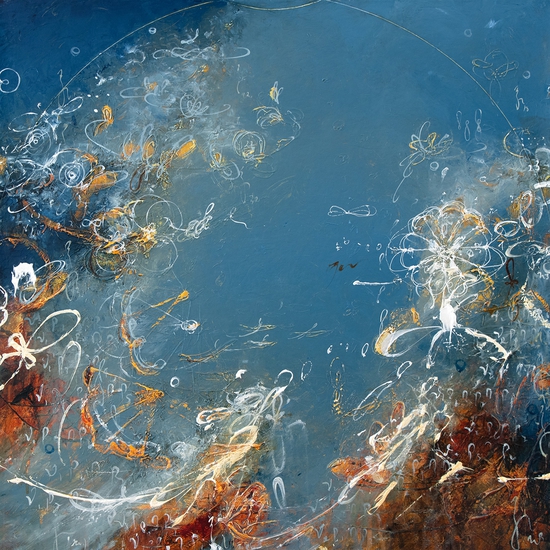 SOLD- Michael Schultheis: Four Seasons of Fibonacci (Summer), 2024, Acrylic on canvas, 24 x 24 x 2 inches