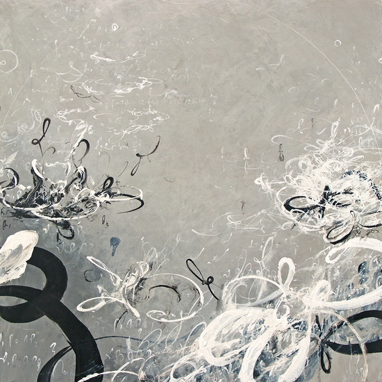 Michael Schultheis: Galileo Chords, 2022, Acrylic on canvas, 24 x 24 x 2 inches