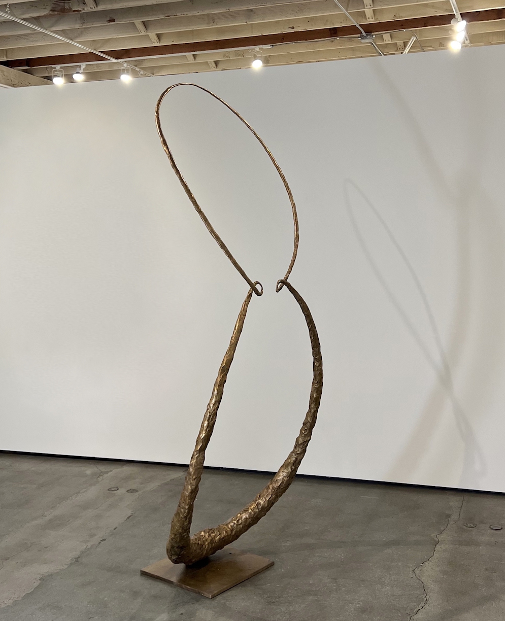 Michael Schultheis: Galileo Dreams of Joy, 2024, Bronze, 104 x 38 x 26 inches