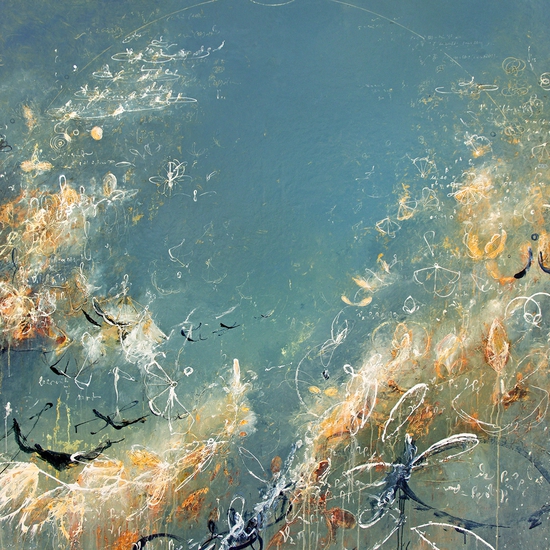 Michael Schultheis: Ganymede Reveries of Galileo, 2022, Acrylic on canvas, 60 x 60 x 2 inches