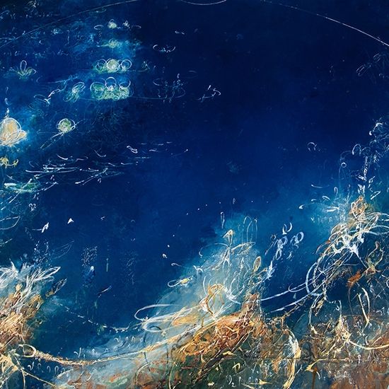 Michael Schultheis: Gentle Essence of Fibonacci, 2024, Acrylic on canvas, 36 x 72 x 2 inches