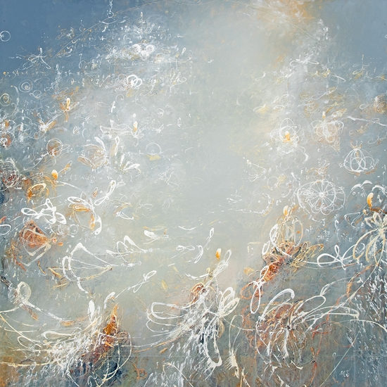 Michael Schultheis: Love in the Summertime, 2024, Acrylic on canvas, 48 x 48 x 2 inches