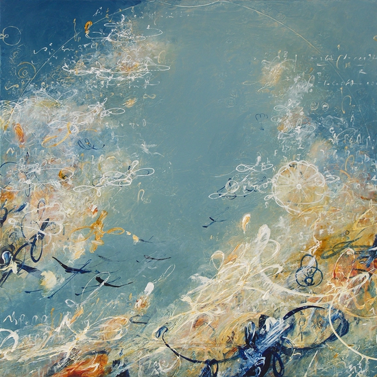 Michael Schultheis: Midday Moons of Galileo, 2022, Acrylic on canvas, 24 x 24 x 1.5 inches