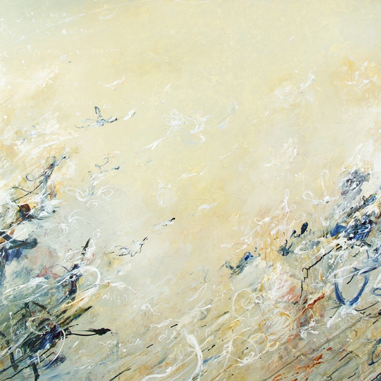 Michael Schultheis: Moving Forward With Ceva, 2012, Acrylic on canvas, 48 x 96 x 2 inches