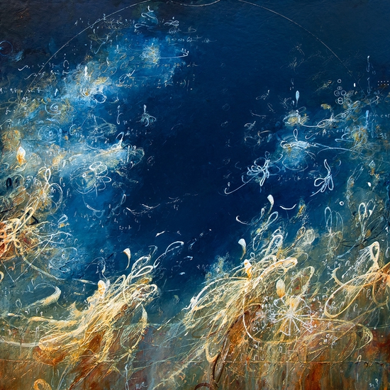 Sold. Michael Schultheis: Pacific in Phi, 2024, Acrylic on canvas, 36 x 36 x 2.5 inches
