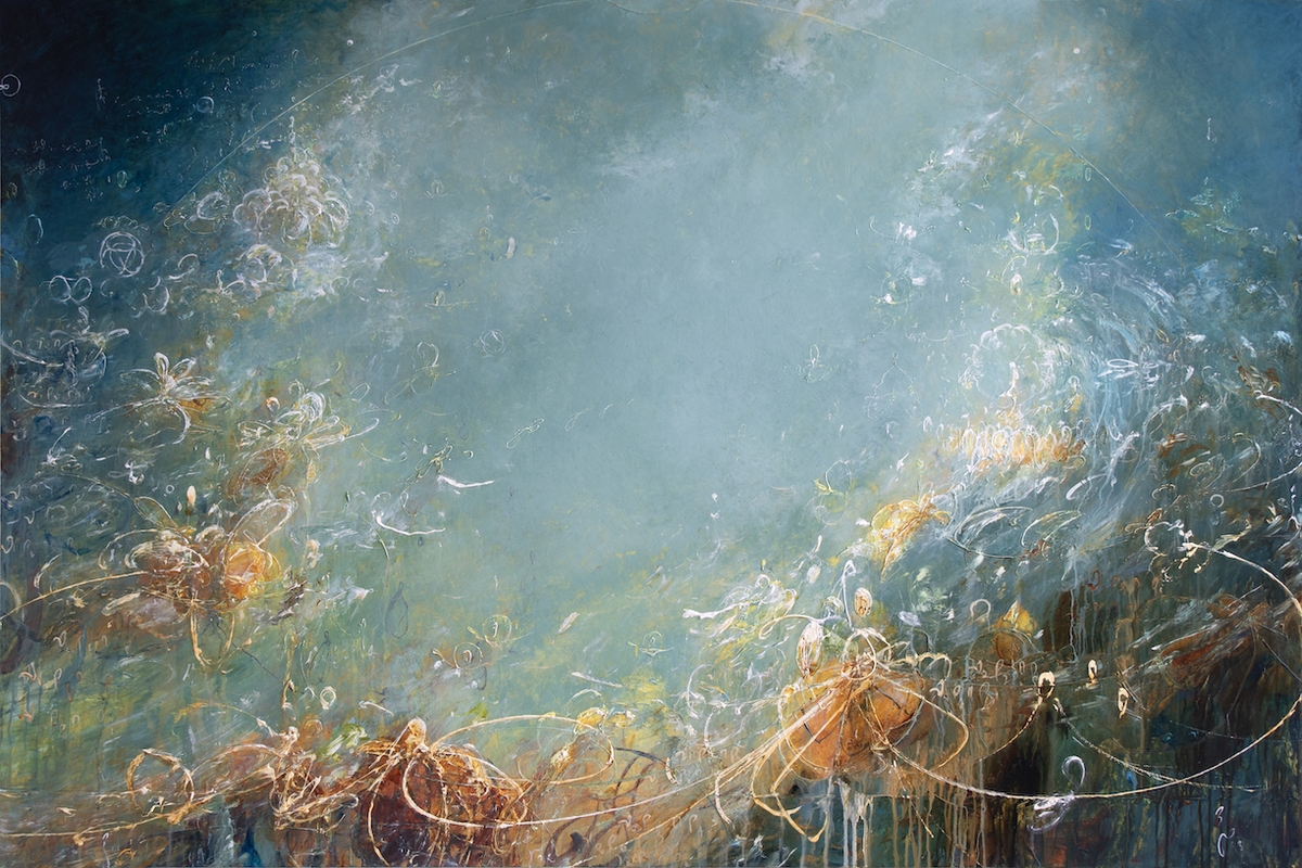 Michael Schultheis, Resonance, 2026, Acrylic on canvas, 48 x 72 x 2 inches