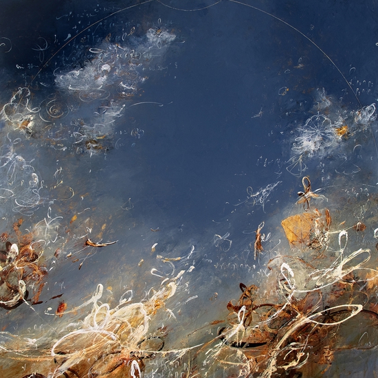 Michael Schultheis: Segments of Vitruvian Breath, 2021, Acrylic on canvas, 36 x 36 x 2 inches