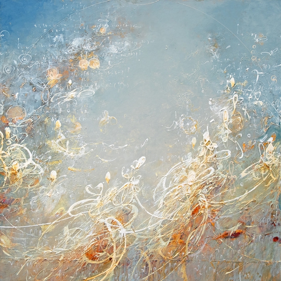 Michael Schultheis: Serenity in Phi, 2024, Acrylic on canvas, 36 x 36 x 2.5 inches