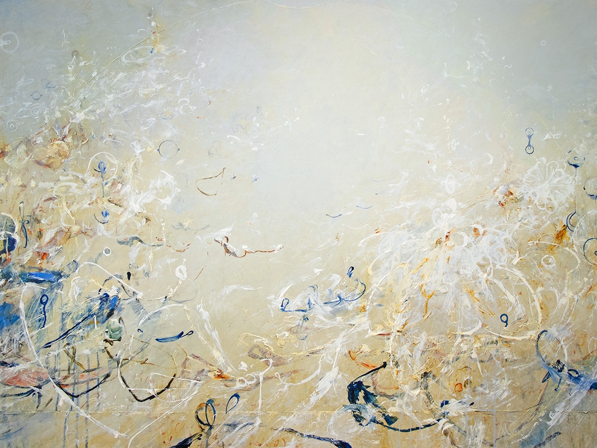 Michael Schultheis, Serenity With Copernicus, 2026, Acrylic on canvas, 36 x 48 x 1.5 inches