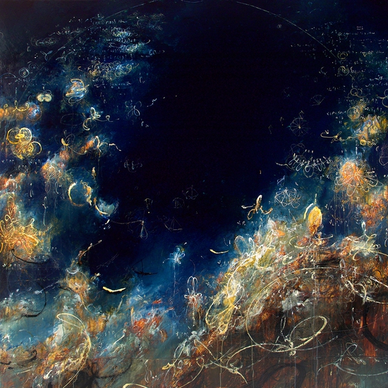 Michael Schultheis: Starry Messengers, 2022, Acrylic on canvas, 72 x 72 x 1.5 inches