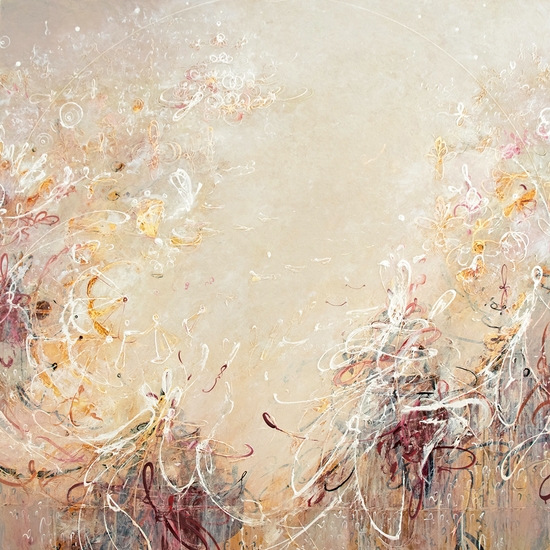Michael Schultheis, Tranquil Fibonacci, 2025, Acrylic on canvas, 60 x 60 x 2 inches