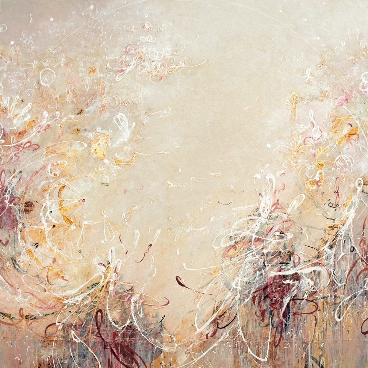 Michael Schultheis, Tranquil Fibonacci, 2025, Acrylic on canvas, 60 x 60 x 2 inches