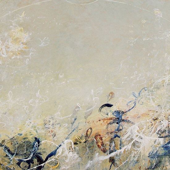Michael Schultheis: Tranquility in Ceva, 2020, Acrylic on canvas, 30 x 60 x 2 inches