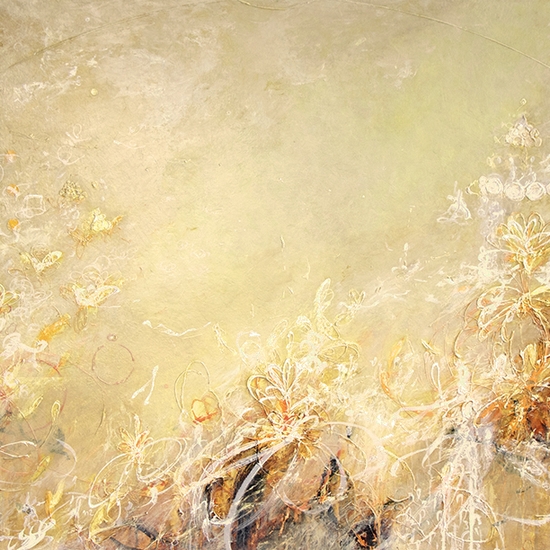Michael Schultheis, Tranquility in the Center, 2026, Acrylic on canvas, 36 x 72 x 2 inches