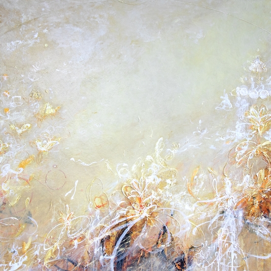 Michael Schultheis, Tranquility in the Center, 2026, Acrylic on canvas, 36 x 72 x 2 inches