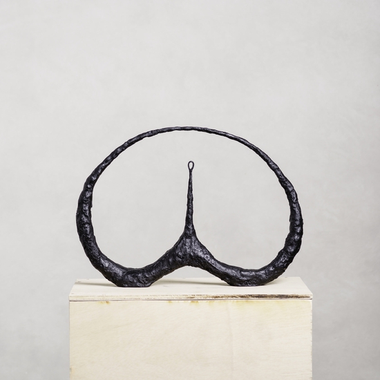 Michael Schultheis: Venn Desires (ρ=α+βsin(θ), α=50, β=53), 2017, Bronze, 15 x 21 x 2 inches