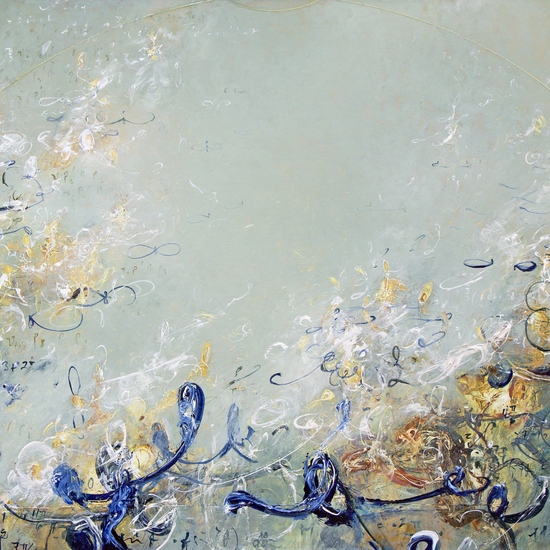 Michael Schultheis: Venn Devotion, 2018, acrylic on canvas, 30 x 48 inches