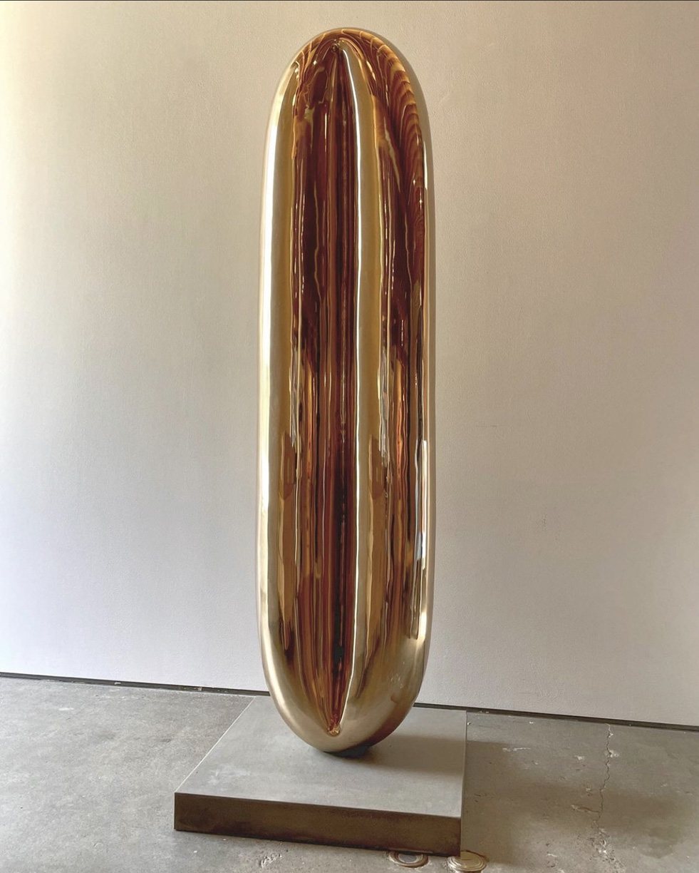 Michael Schultheis: Vitruvian Breath, 2021, Bronze and breath, 72 x 18 x 9 inches, Edition of 3, Available in various sizes