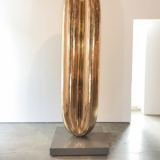 Michael Schultheis: Vitruvian Breath, 2021, Bronze and breath, Edition of 3, 96 x 24 x 12 inches