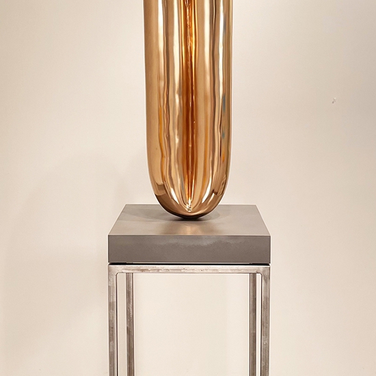 Michael Schultheis: Vitruvian Breath, 2021, Bronze and Breath, Edition of 5, 48 x 12 x 6 inches