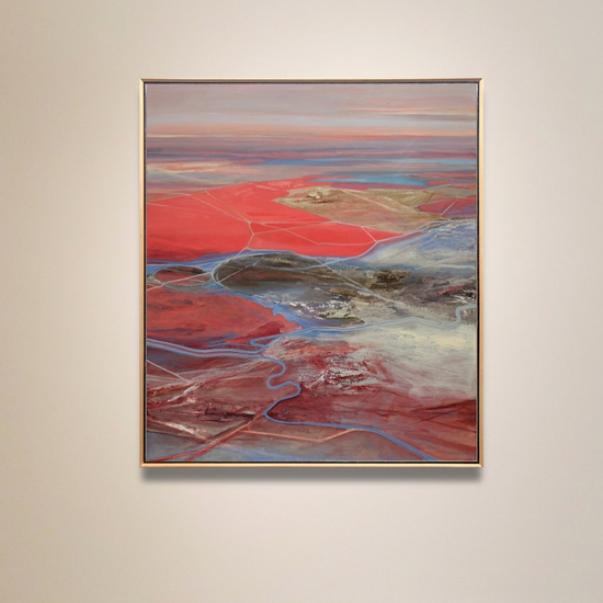 Excavation #14, 2022, Oil on canvas, 63 x 55.5 inches (framed dimensions: 64 x 56 x 2.25 inches)
