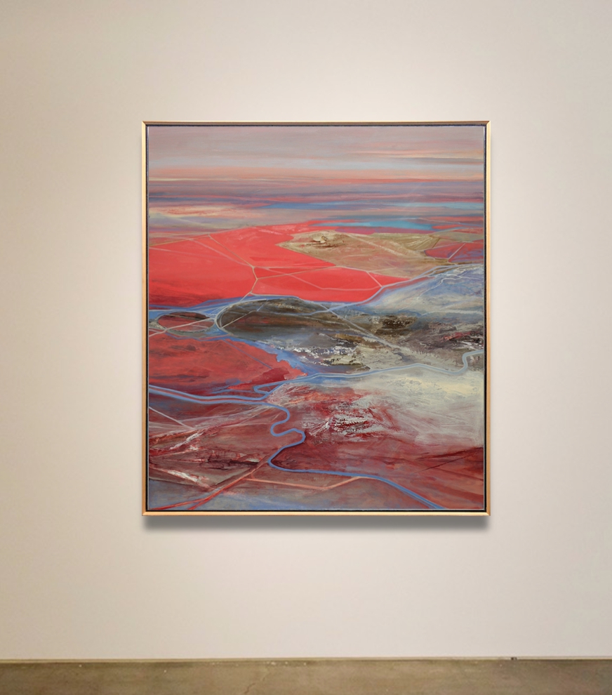 Excavation #14, 2022, Oil on canvas, 63 x 55.5 inches (framed dimensions: 64 x 56 x 2.25 inches)