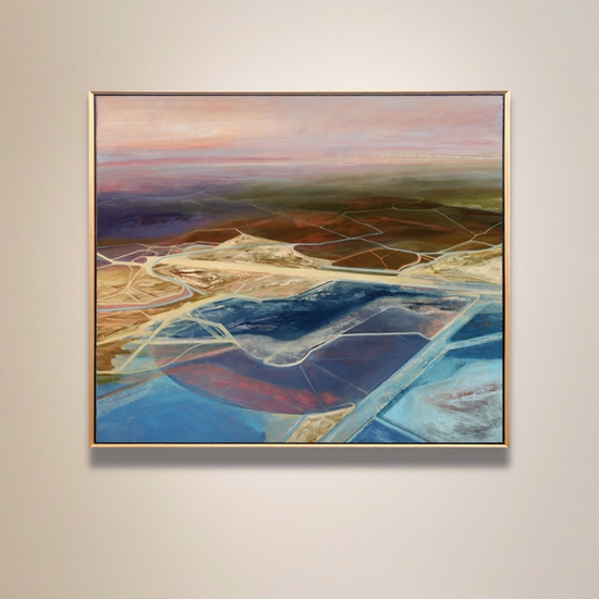 Philip Govedare: Chiloquin, 2022, Oil on canvas, 58.5 x 66 inches (framed dimensions: 59.5 x 67 x 2.25 inches)