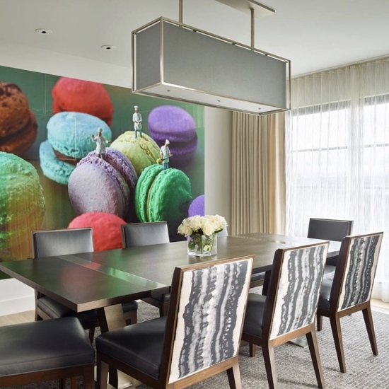 Installation of 'Macaron Production Team' in a private residence