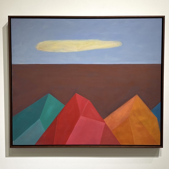 Stuart Silk, Untitled 2- 25, 2025, Oil on canvas, 36 x 42 x  1.5 inches, Framed size 37.5 x 43.5 x 2.5 inches