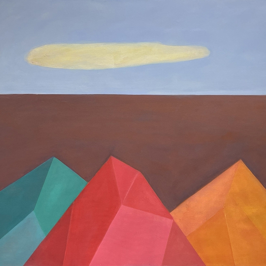 Stuart Silk, Untitled 2- 25, 2025, Oil on canvas, 36 x 42 x  1.5 inches, Framed size 37.5 x 43.5 x 2.5 inches