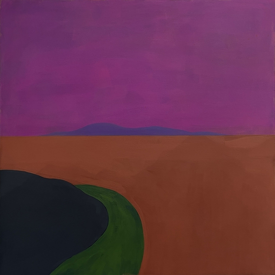 Stuart Silk, Untitled 7- 25, 2025, Oil on canvas, 29 x 29 x  1.5 inches, Framed size 30.5 x 30.5 x 2.5 inches